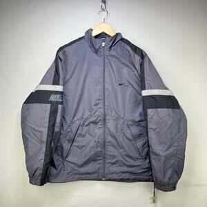 Vintage Nike Windbreaker Track Jacket Swoosh Zip up Large XL